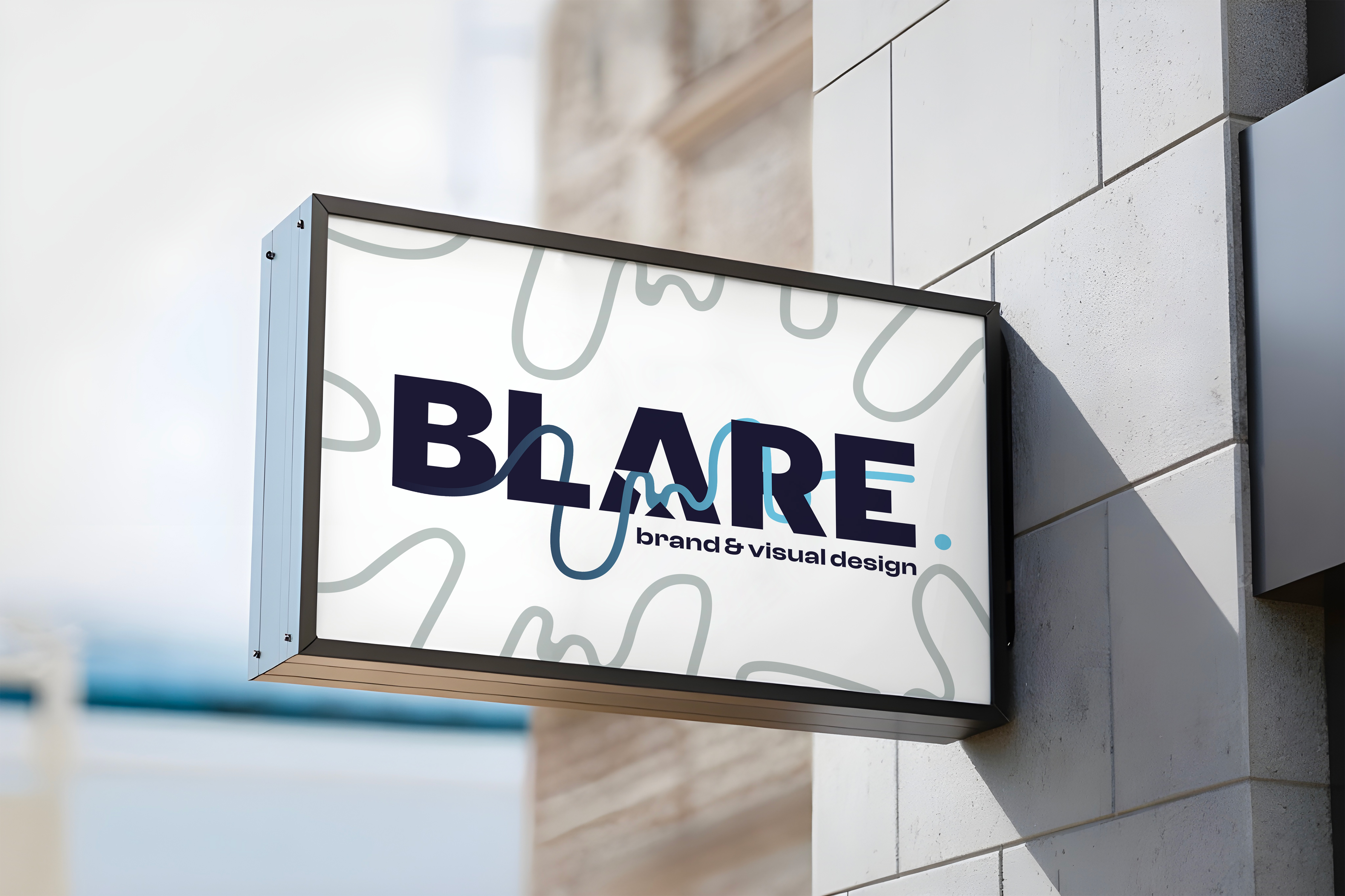 Blare outdoor sign