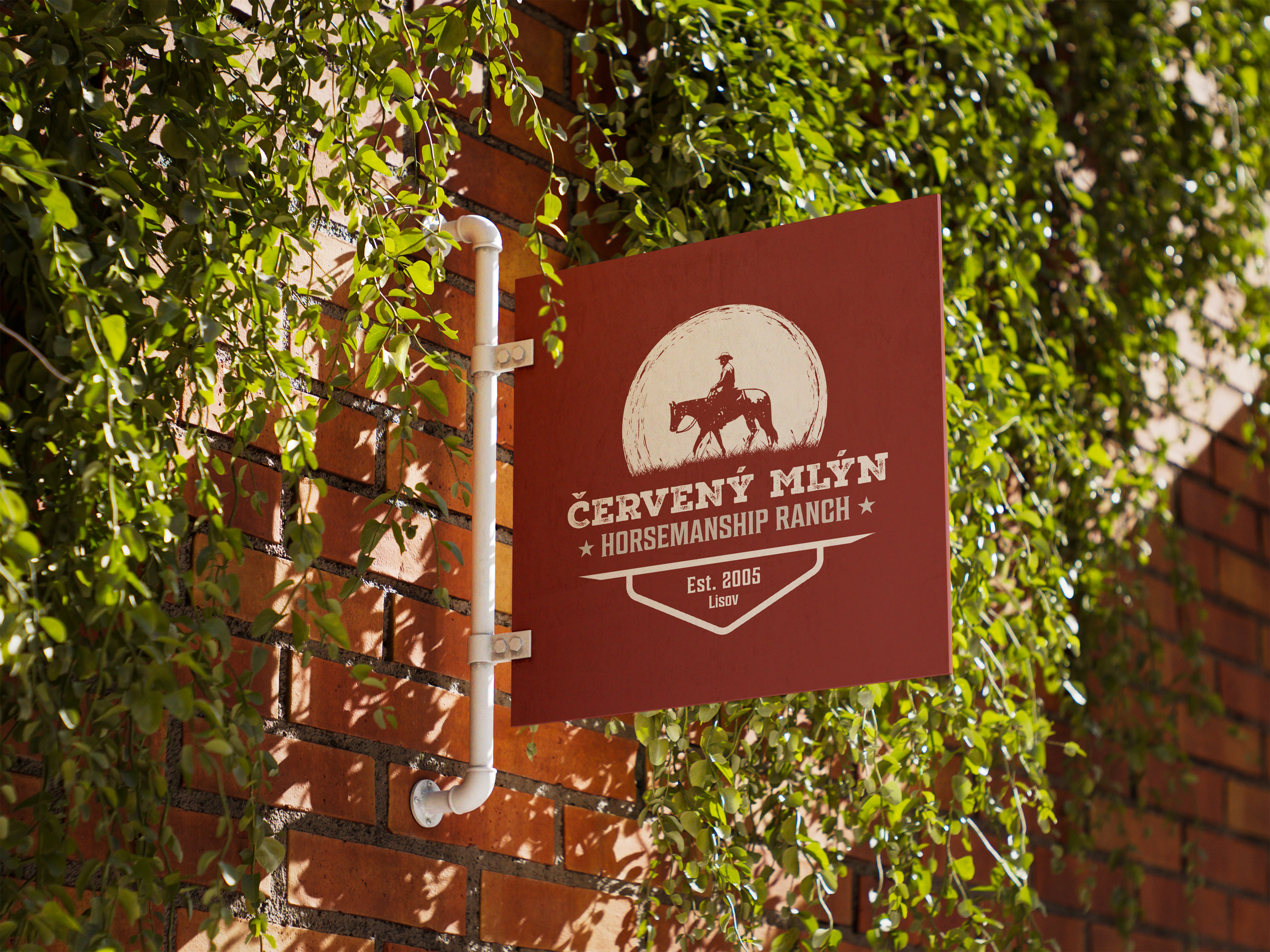 Červený mlýn signage