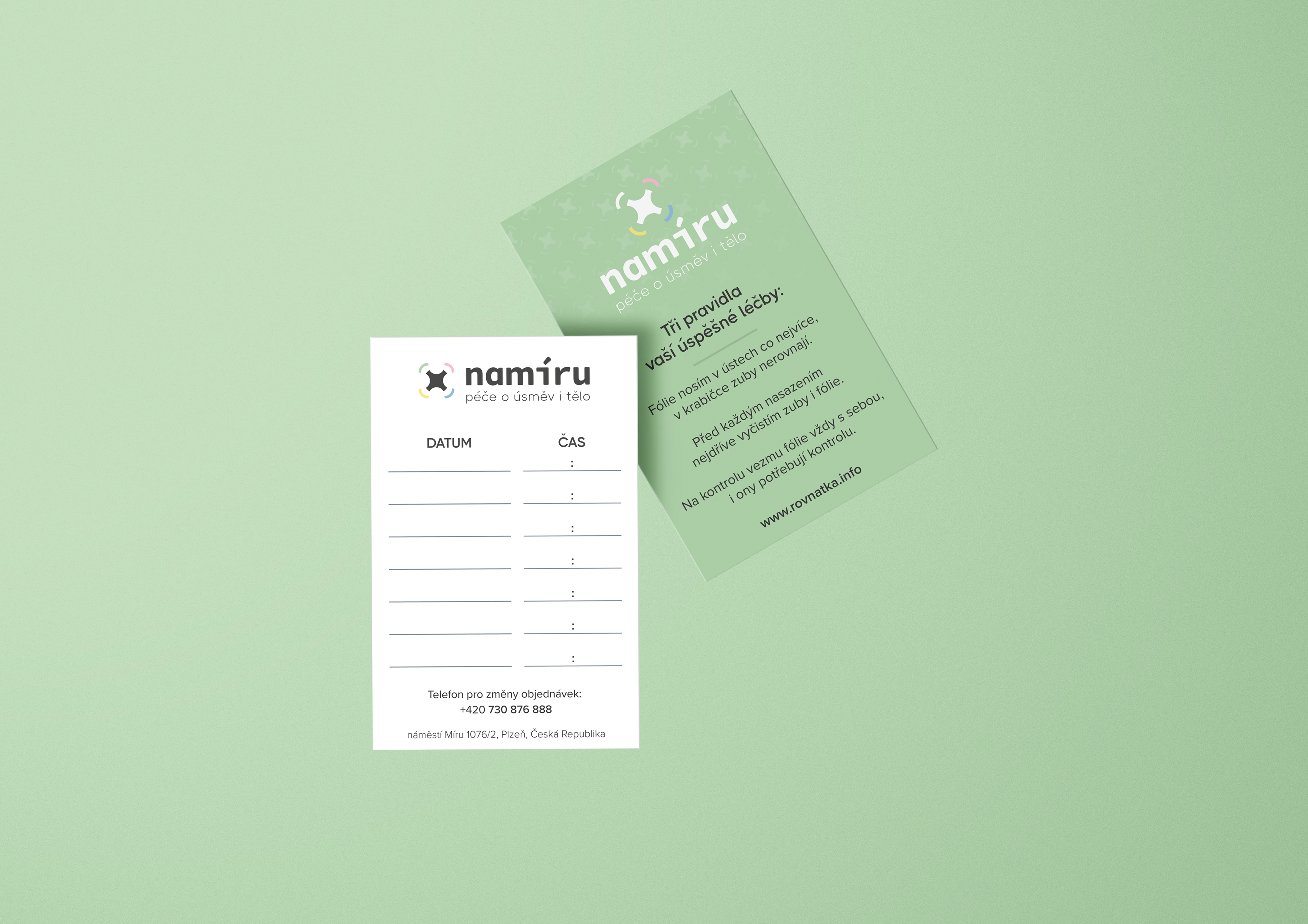 Namíru appointment cards